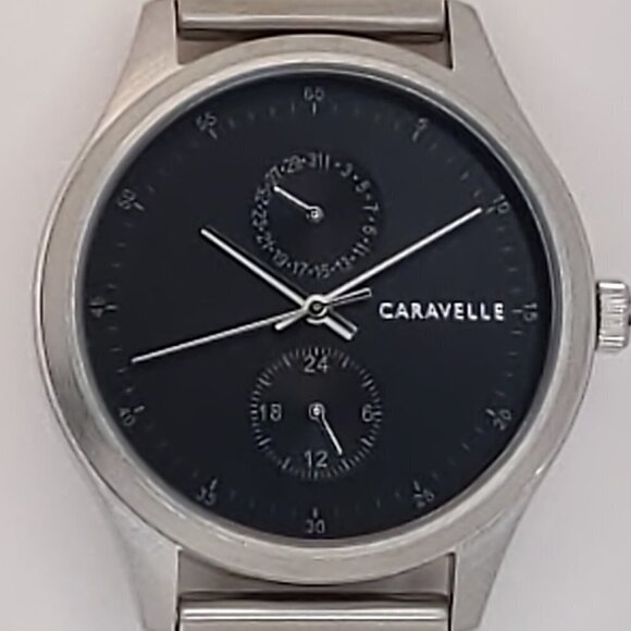 Caravelle Men's Min Max Casual Watch By Bulova Date Indicator 24-Hr Dial 41mm - Picture 9 of 11